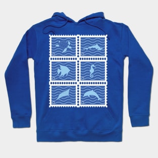 Beautiful Ocean Life On Stamps Hoodie